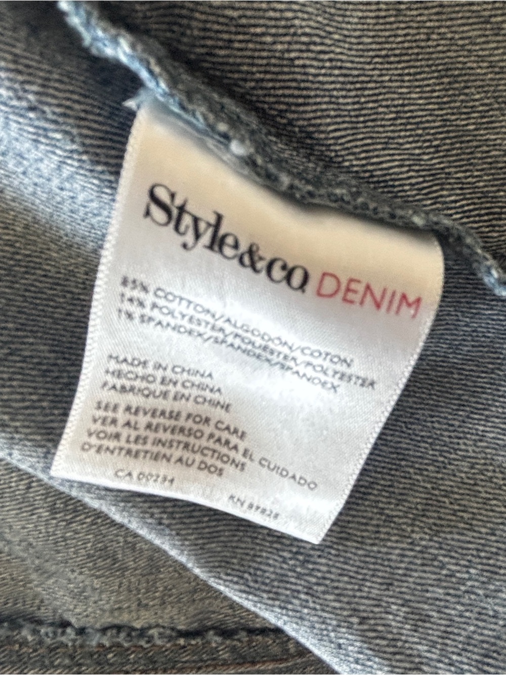 Style & Co. Classic Dark Blue Denim Jacket - Picture 5 of 9